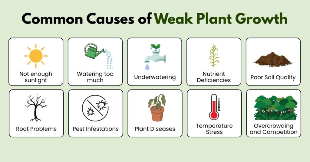 10 Common Causes of Weak Plant Growth